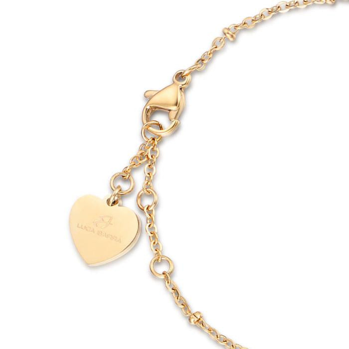Bracelet en acier doré IP avec étoiles et lunes