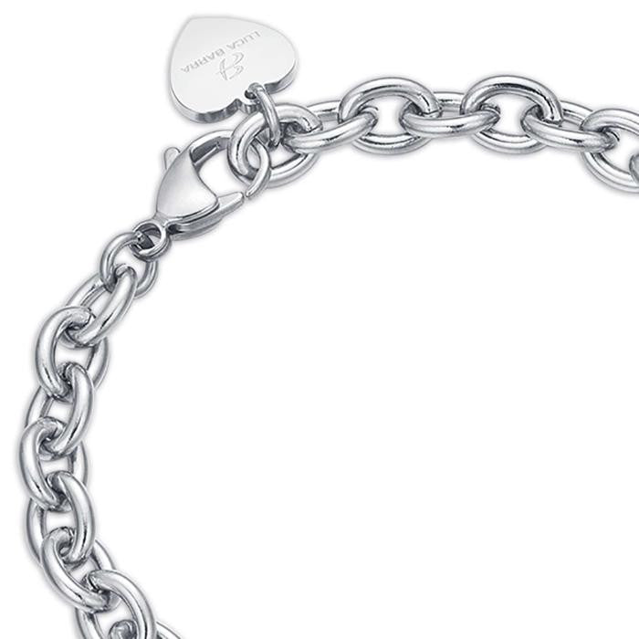 Bracelet en acier avec cœur « Je t'aime ma sœur »