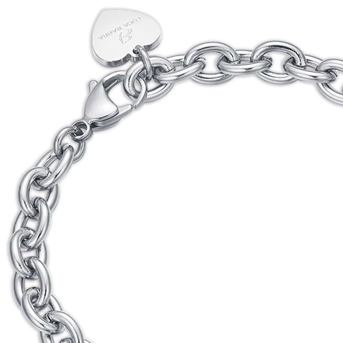 Bracelet en acier avec cœur Super Mom