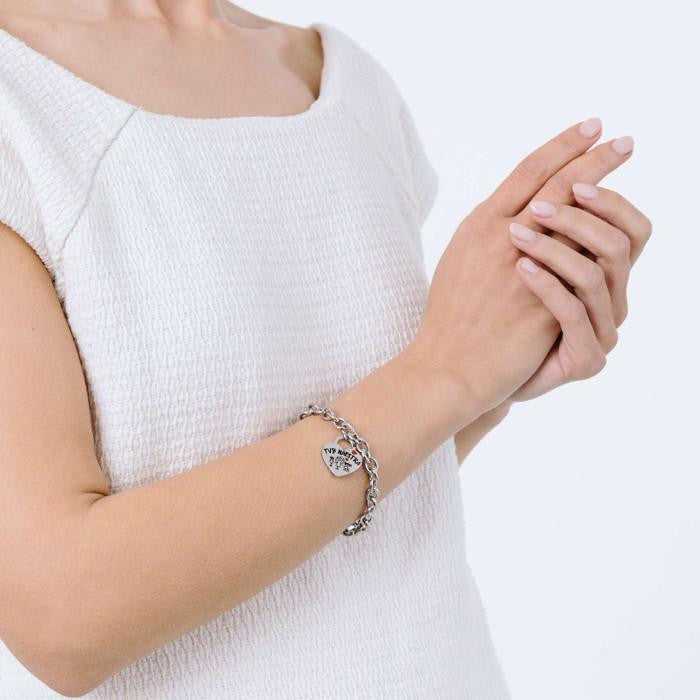 Bracciale In Acciaio Con Cuore Tvb Maestra