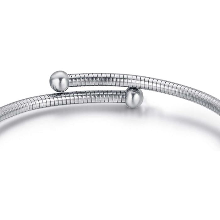 Bracciale In Acciaio Con Farfalla E Cristalli Bianchi