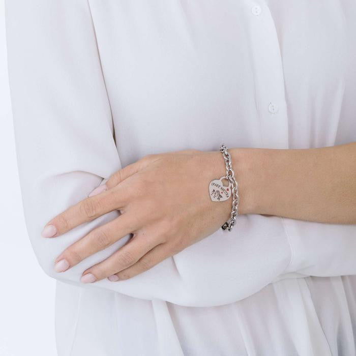 Bracciale In Acciaio Con Cuore Grazie Maestra
