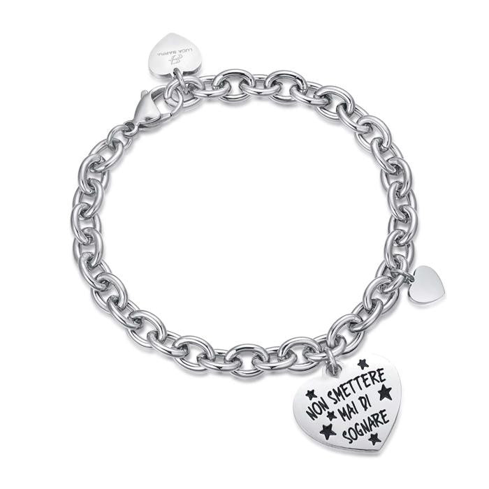 Bracciale In Acciaio Non Smettere Mai Di Sognare
