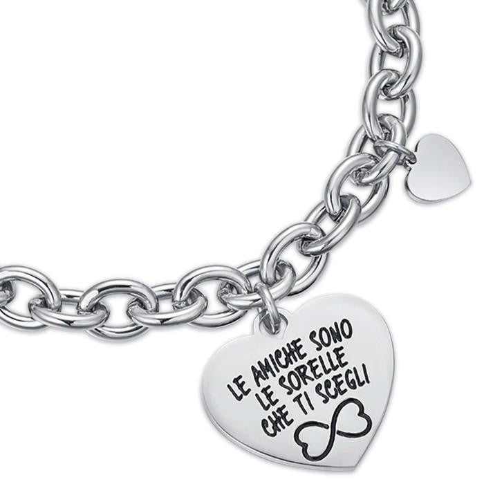 Bracciale In Acciaio Le Amiche Sono Le Sorelle Che Ti Scegli