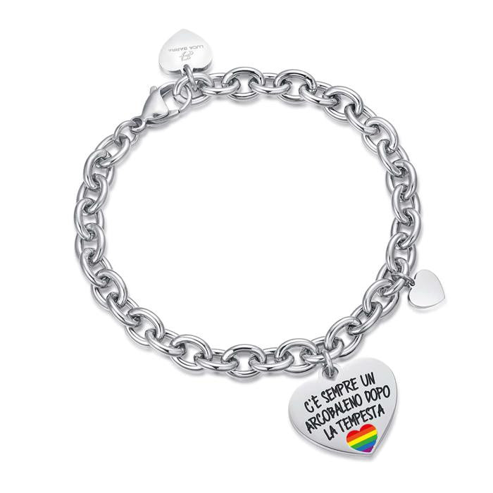 Bracciale In Acciaio C'e' Sempre Un Arcobaleno Dopo La Tempesta