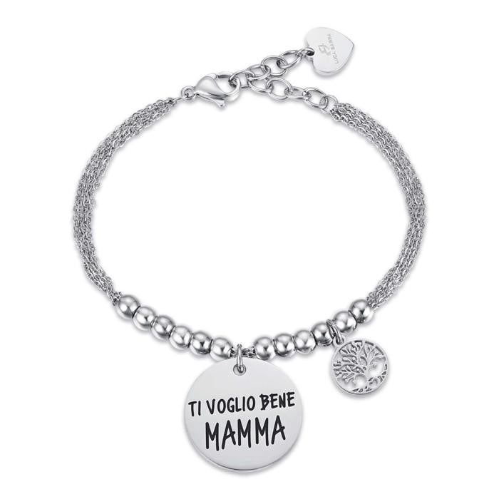 Steel Bracelet I Love You Mom