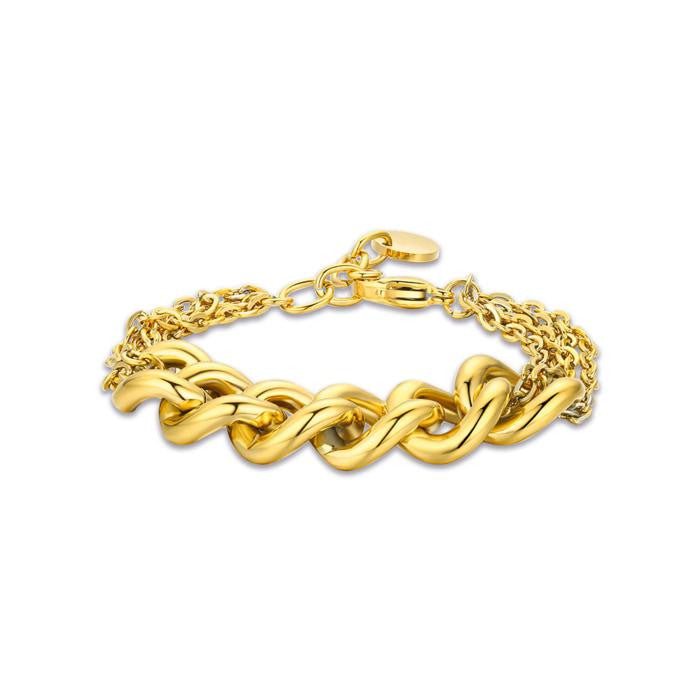 Bracciale In Acciaio Ip Gold