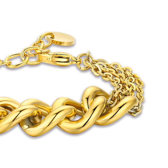 Bracciale In Acciaio Ip Gold