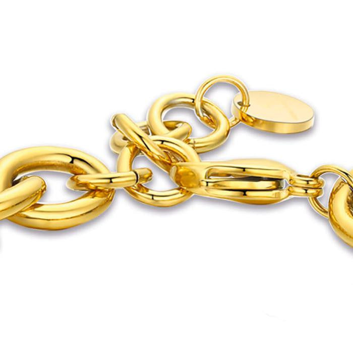 Bracciale In Acciaio Ip Gold E Acciaio Ip Nero