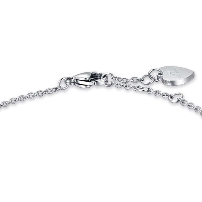 Bracelet en acier avec coeurs et infini