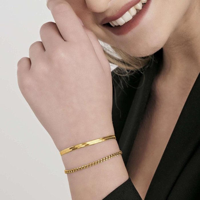IP gold steel bracelet