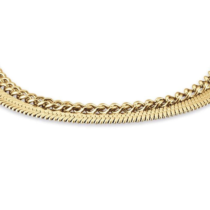 Bracelet en acier doré IP