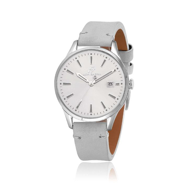 18 - Orologio In Acciaio Uomo Cinturino E Quadrante Grigio