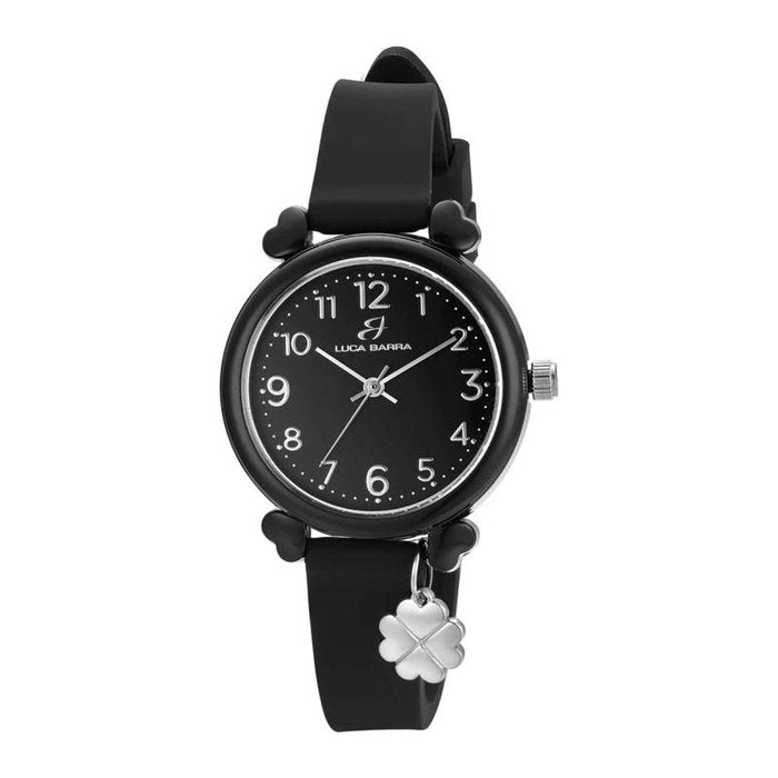 Black silicone watch