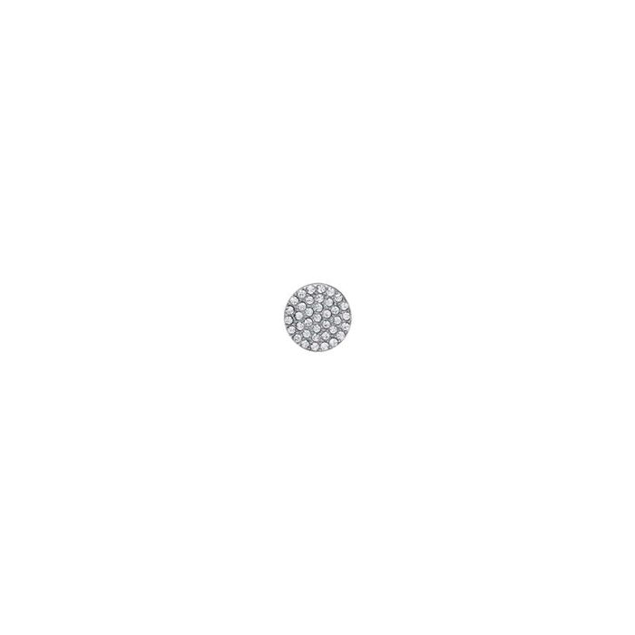 Drop steel circle with white crystals