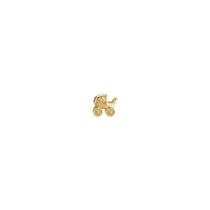 Drop in steel ip gold wheelchair with white crystals