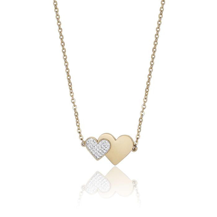 Collier en acier avec cœur