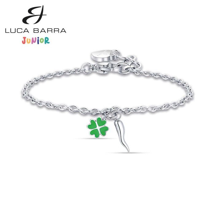 Bracciale Junior con corno e quadrifoglio