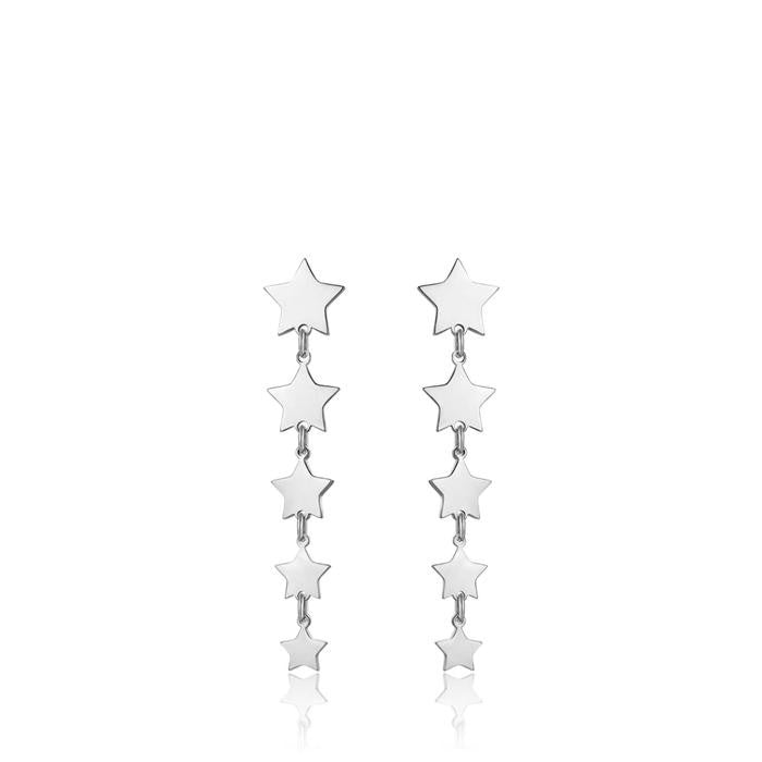 Boucles d'oreilles en acier avec étoiles