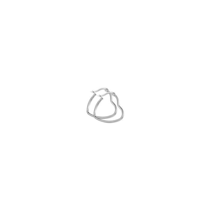 Boucles d'oreilles cœur en acier - Diamètre 25 mm