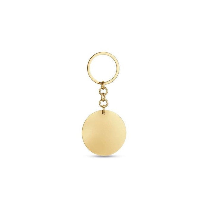 Porte-clés en acier doré IP avec plaque