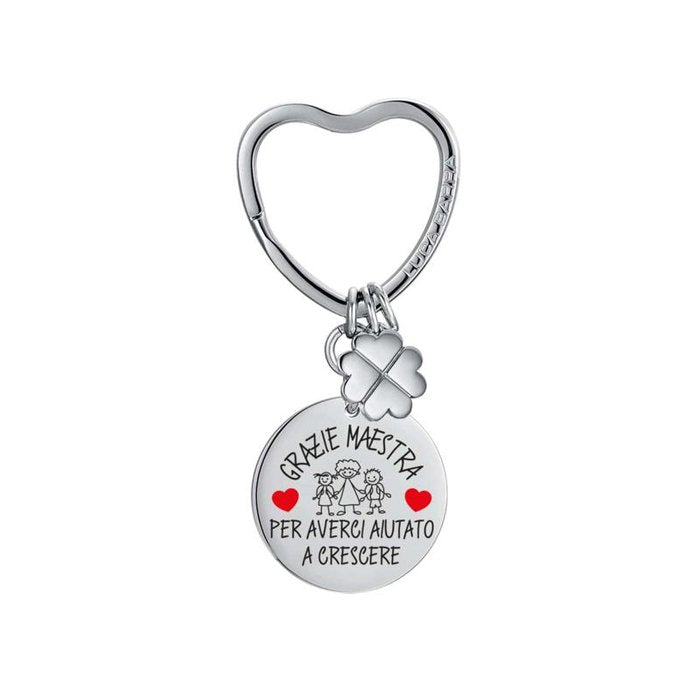 Steel keychain thank you teacher for helping us grow