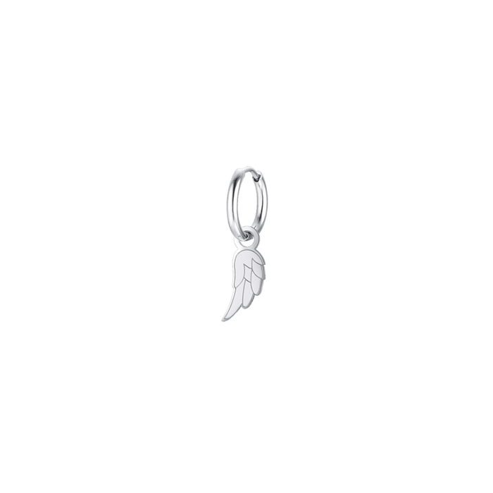 BOUCLE D'OREILLE UNIQUE POUR HOMME EN ACIER AVEC AILE
