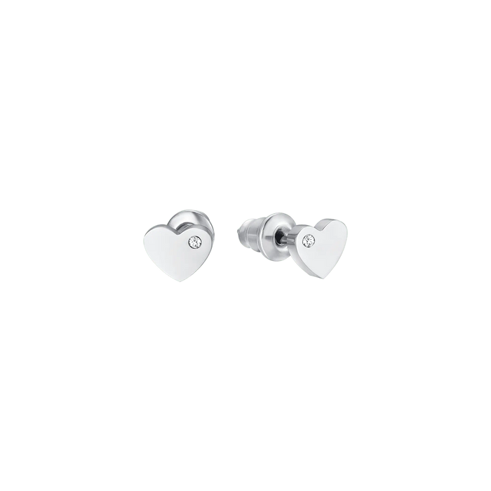 BOUCLES D'OREILLES EN ACIER POUR FILLE AVEC COEUR