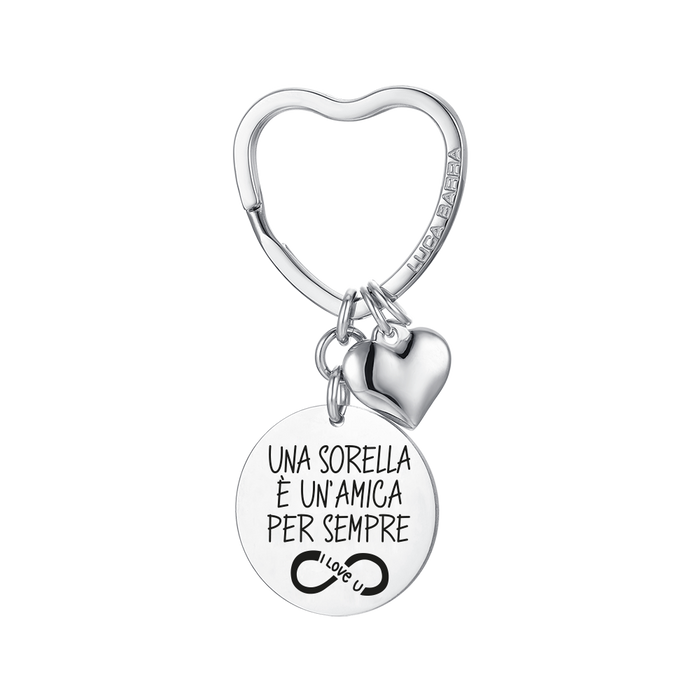 WOMEN'S STEEL KEY RING A SISTER IS A FRIEND FOREVER