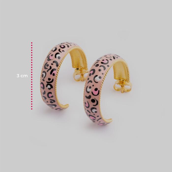 Orecchini Boccole Animalier Leopardata