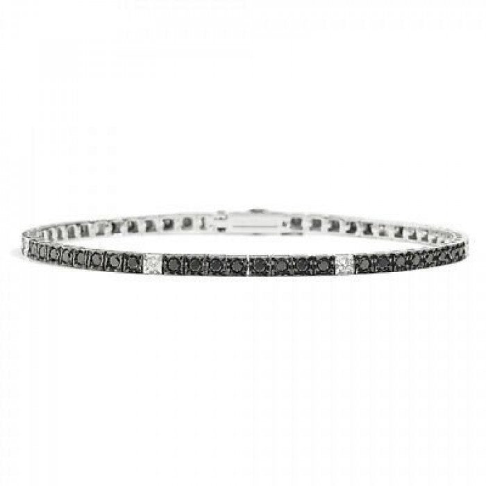 Bracelet tennis Face Cube noir 1,68 br + 0,15 br