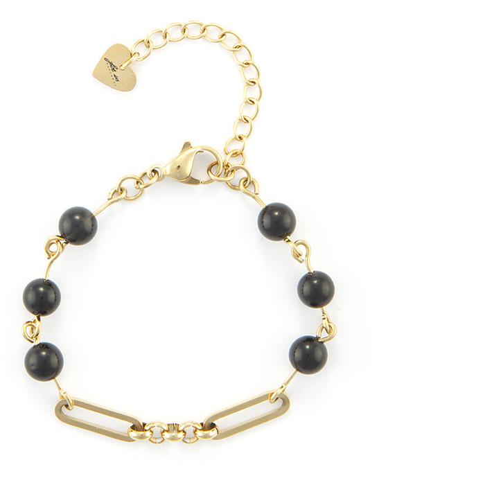 Bracelet en pierre noire