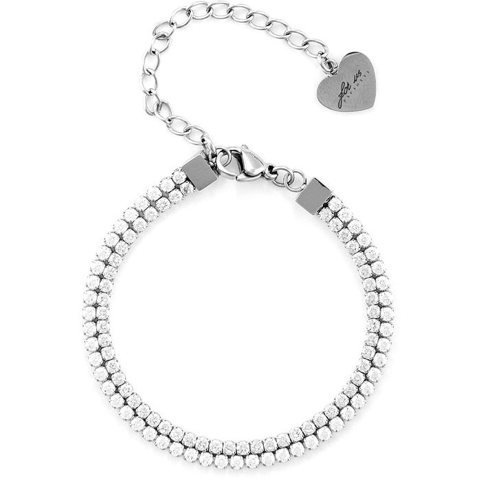 Bracelet tennis double brin avec zircone