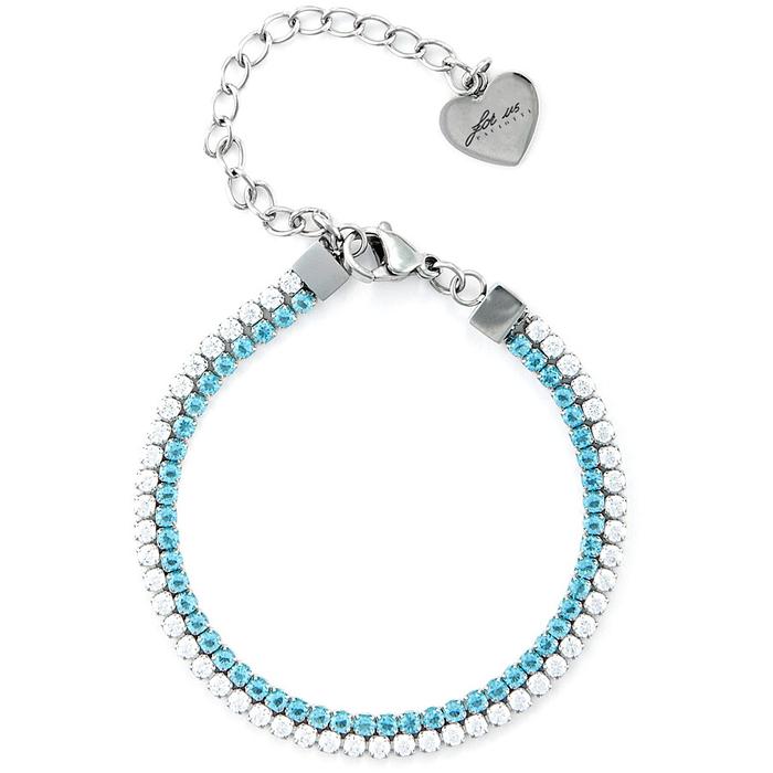 Bracelet tennis double brin avec zircone