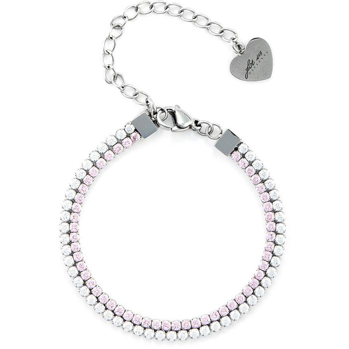 Bracelet tennis double brin avec zircone