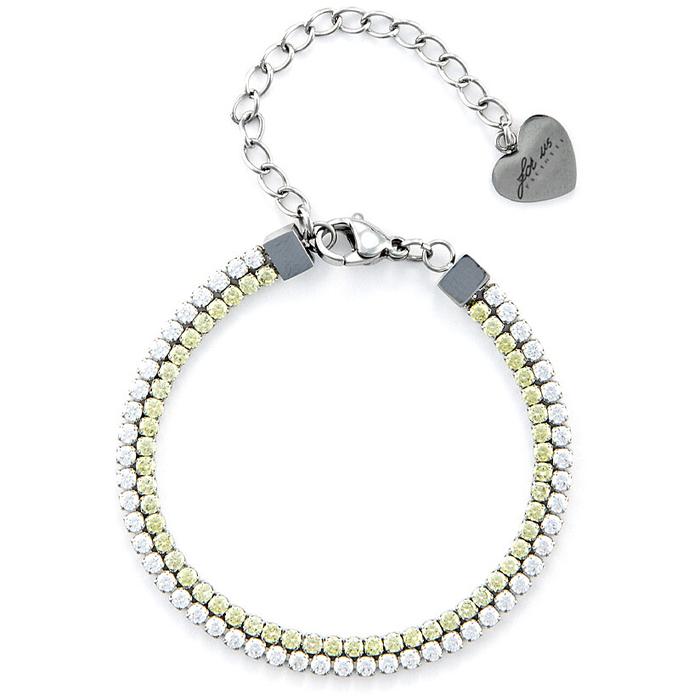 Bracelet tennis double brin avec zircone