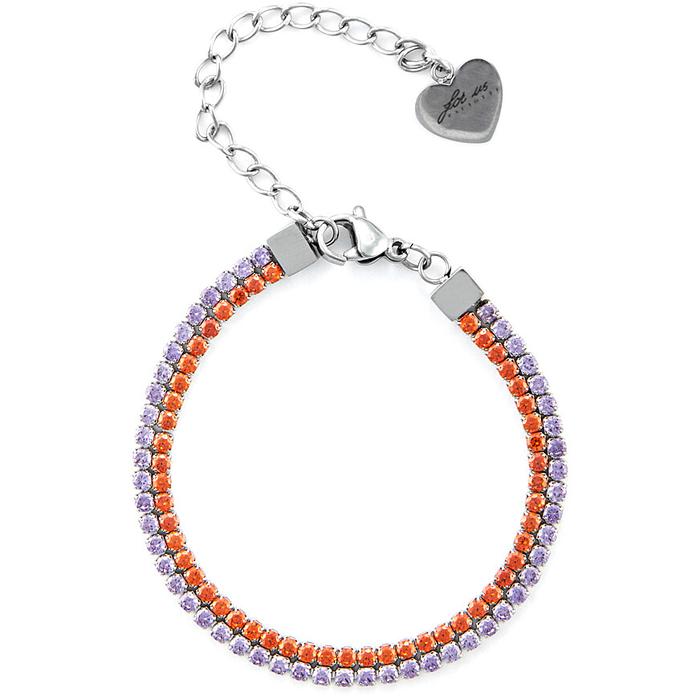 Bracelet tennis double brin avec zircone