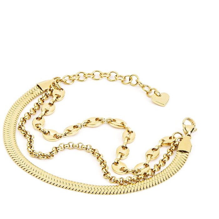 Bracelet femme 3 brins laminé