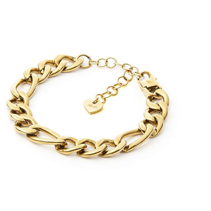 Bracelet femme maille groumette laminée