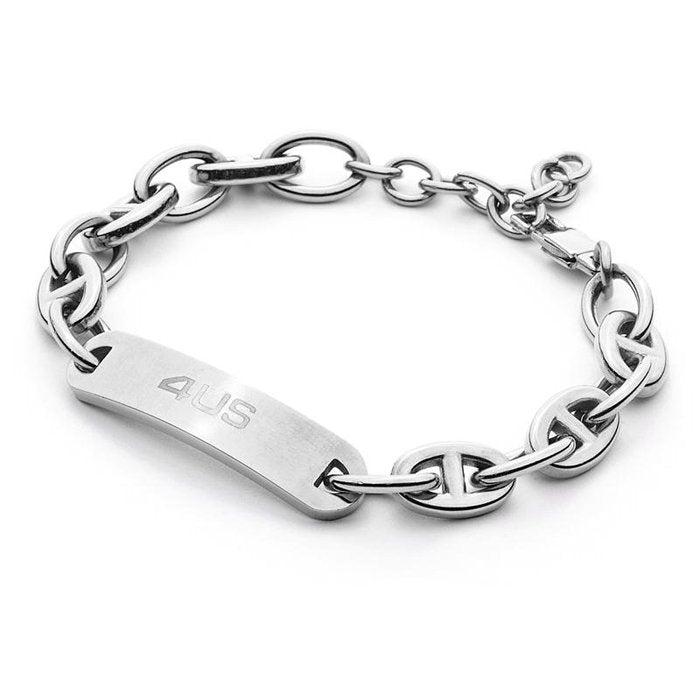 Chain bracelet with plate