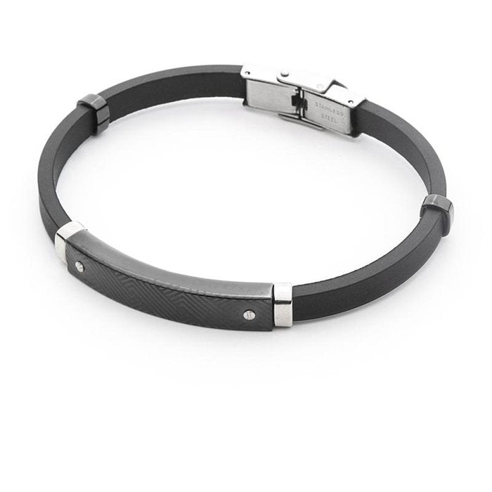 Rubber Bracelet with Plate