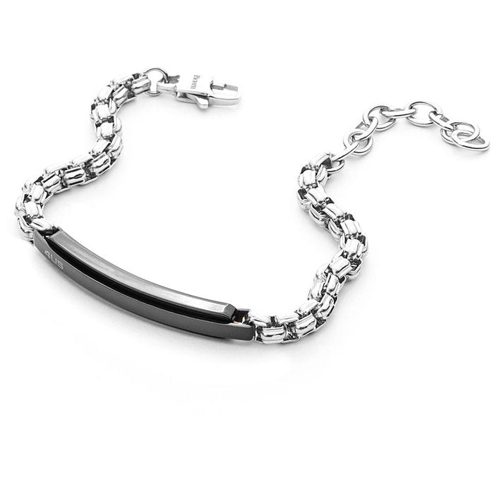 Chained mesh plate bracelet
