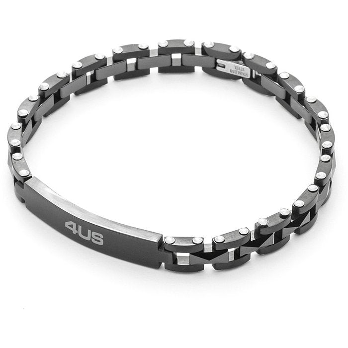 Burnished bracelet with plate