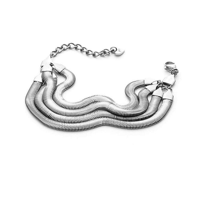 Bracelet en maille serpent à 4 brins