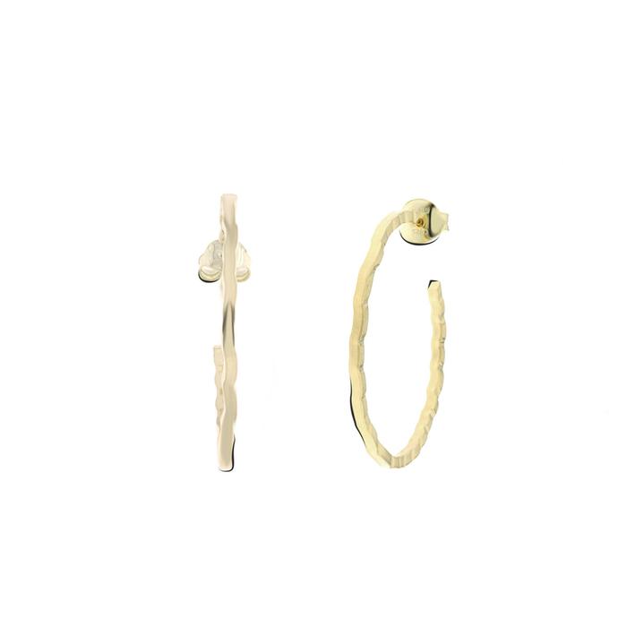 Orecchini in Argento 925 a cerchio arricciato