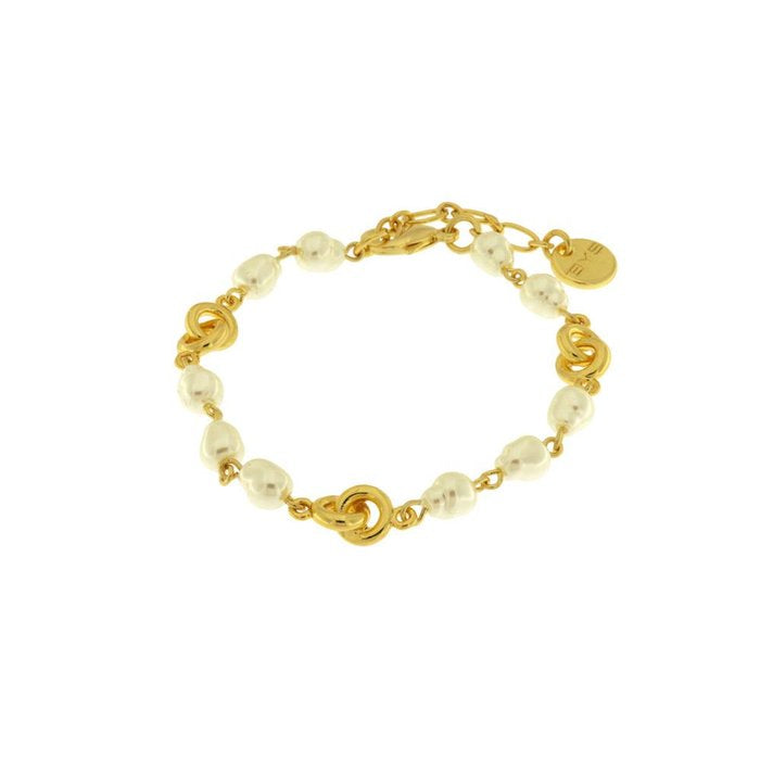 Bracelet en métal avec perles