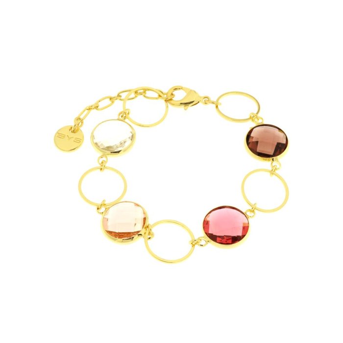 Bracelet en métal avec cristaux inspiré du verre de Murano