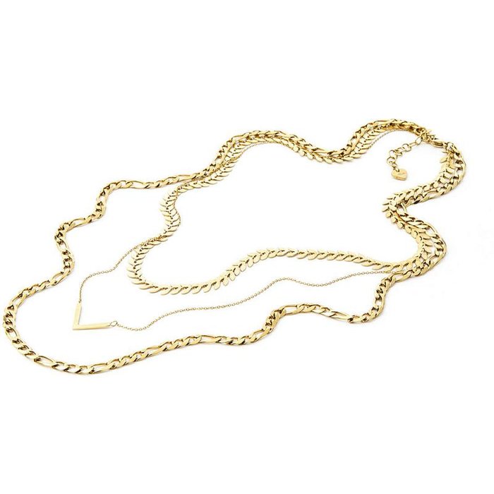 Women's 3-strand laminated necklace