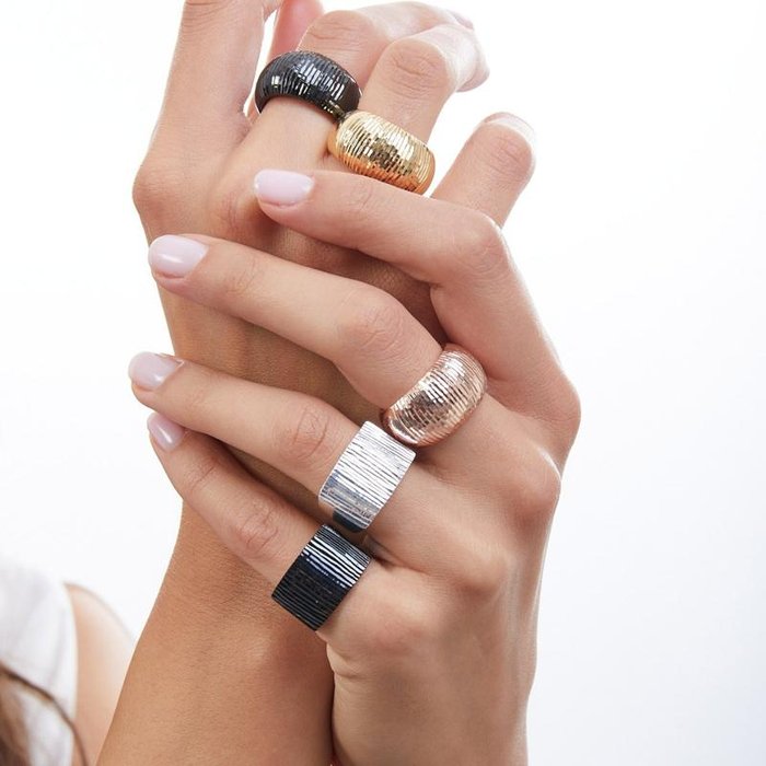 Bague en bronze bruni