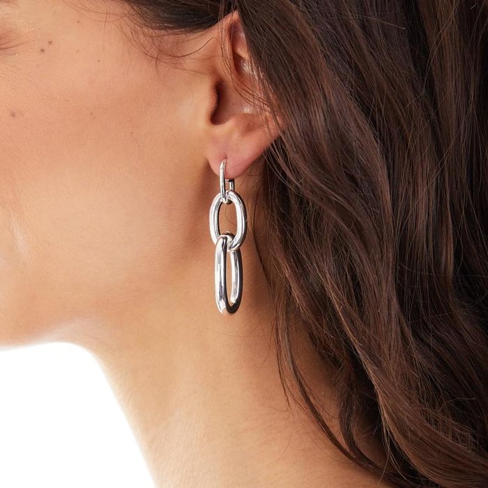 Boucles d'oreilles en bronze plaqué argent